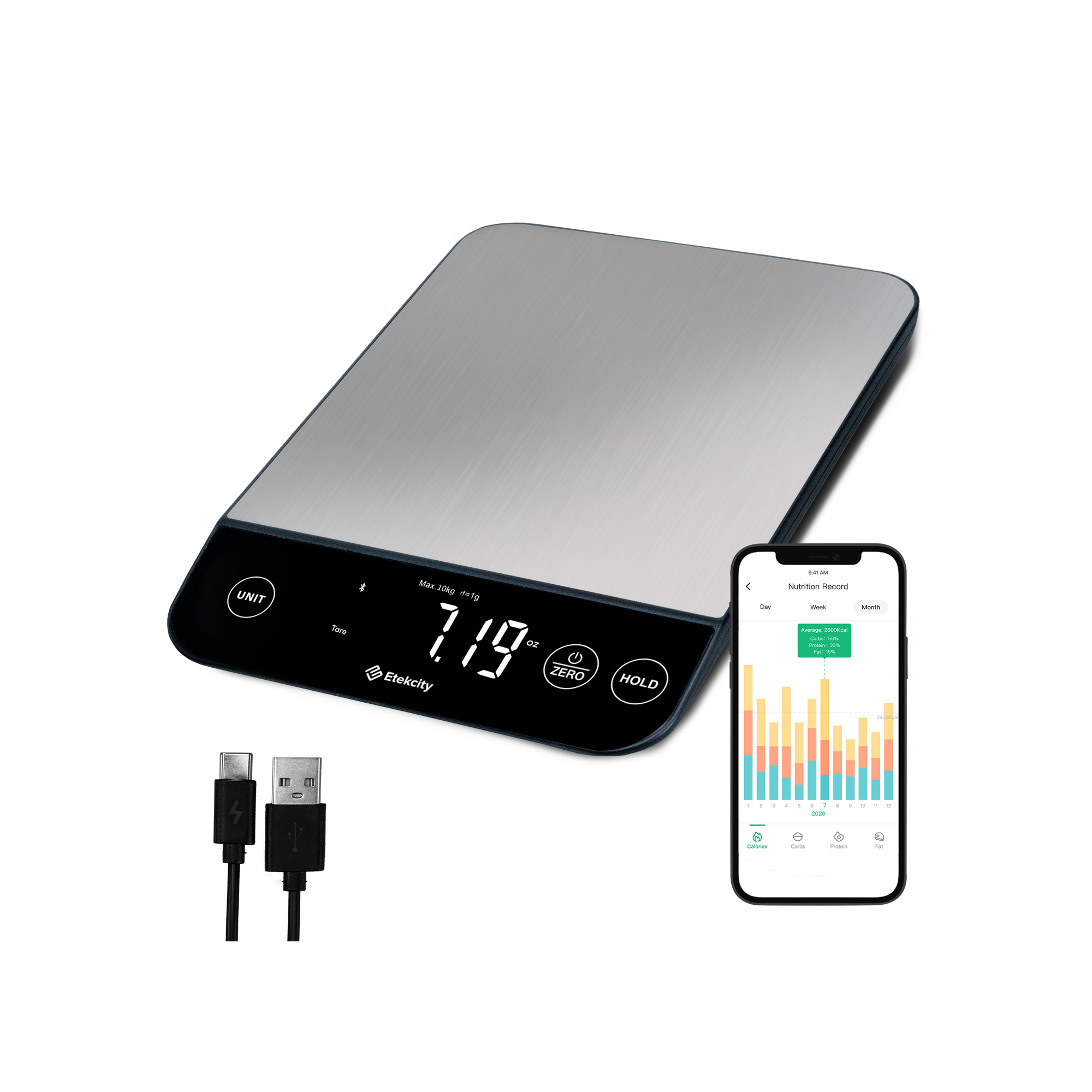 ENS-L221S-SUS Luminary™ Smart Nutrition Scale